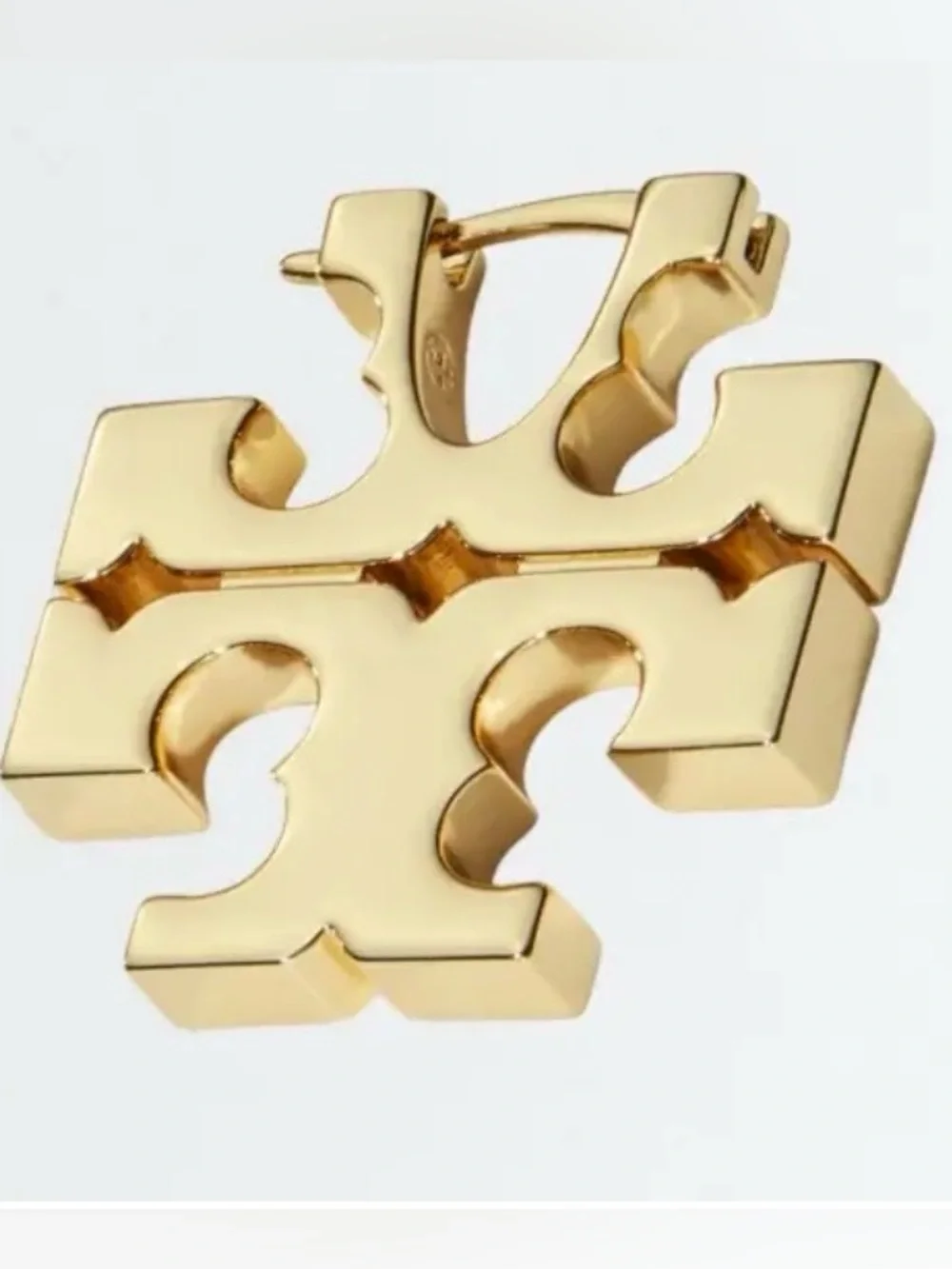 Tory Burch Classic Double T Logo Stud Earrings – 18K Gold-Plated 💛✨